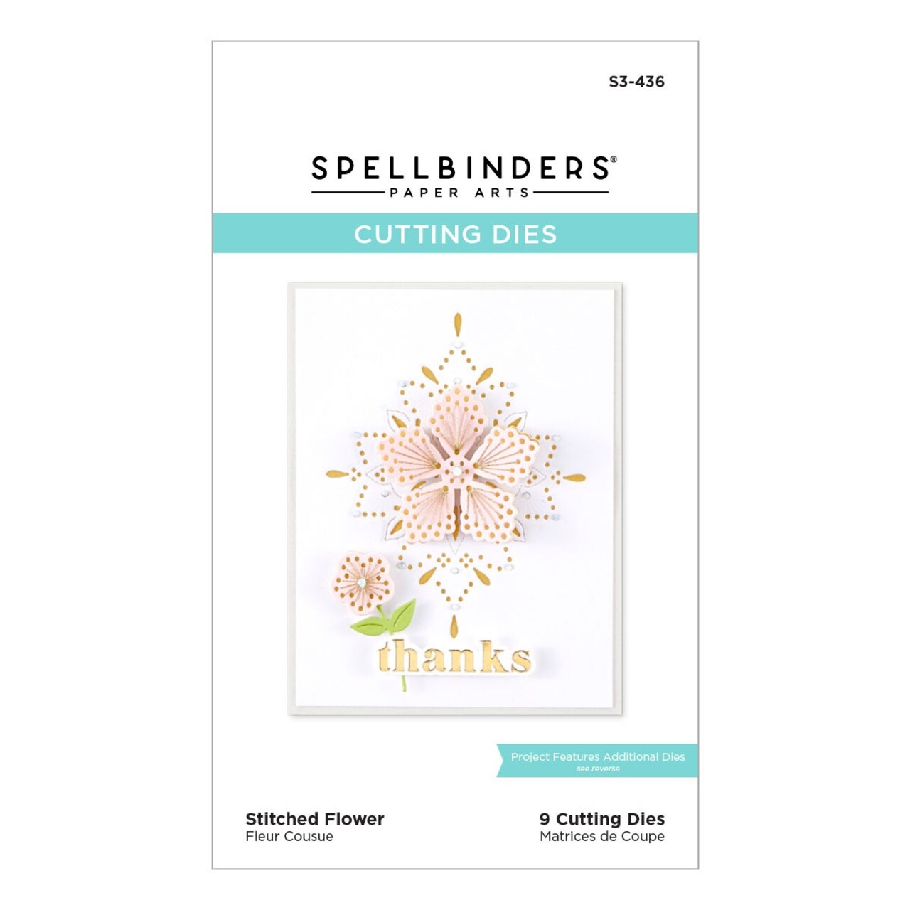 Spellbinders Etched Dies-Spring Into Stitching Stitched Flower